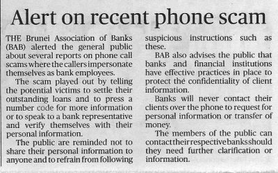Alert on recent phone scam