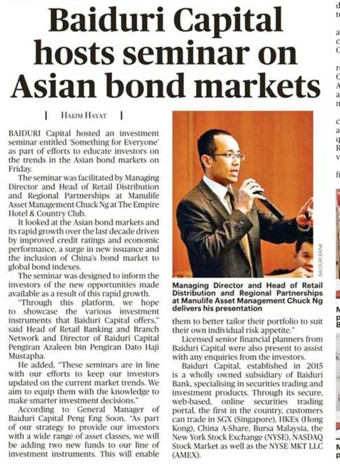 Clipping May 5 Baiduri Capital hosts Seminar on Asian Bond Markets