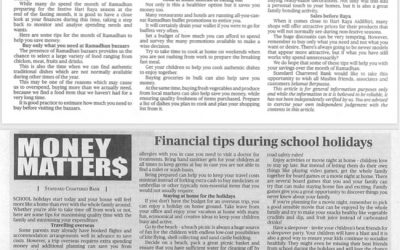 Money Matters May to July 2019