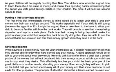 SCB- 11 February – Understanding the value of your Ang Pow