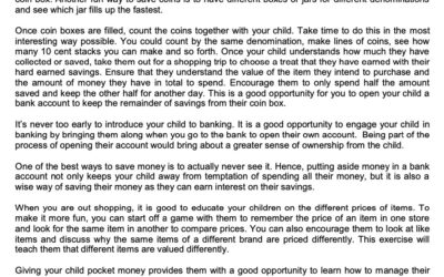 SCB – 28 Jan Teaching your child money sense