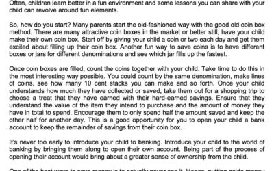 SCB – 22 April -Children and Money