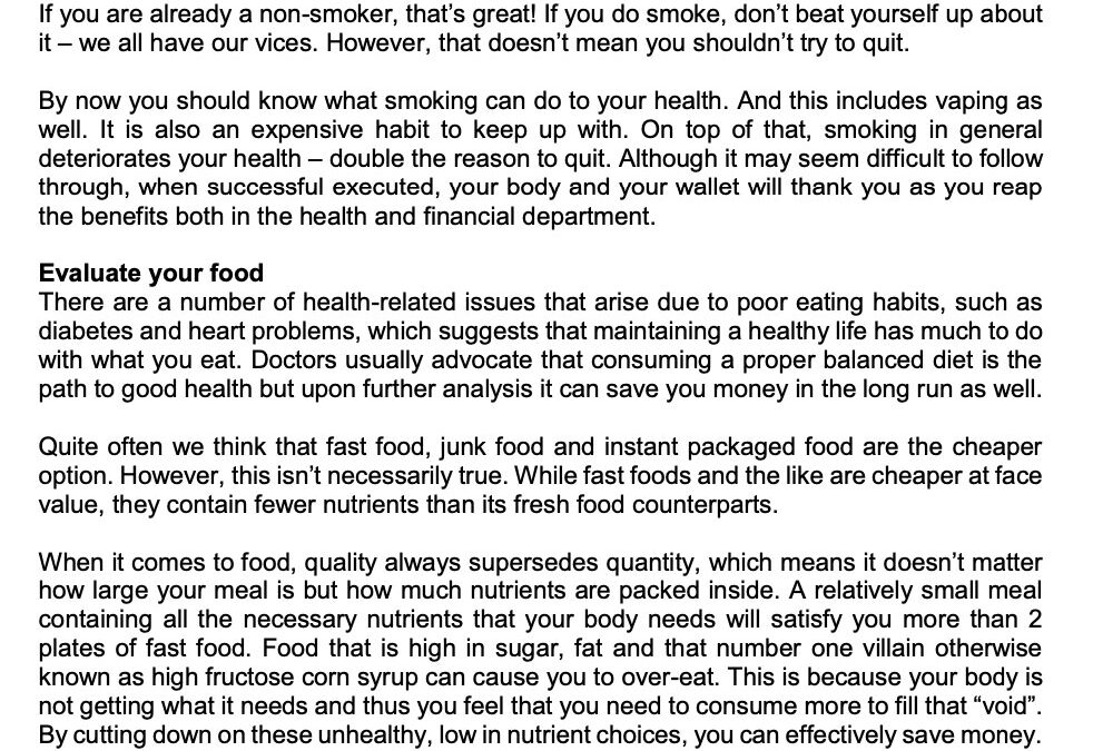SCB – 8 April – Maintain your health to grow your wealth