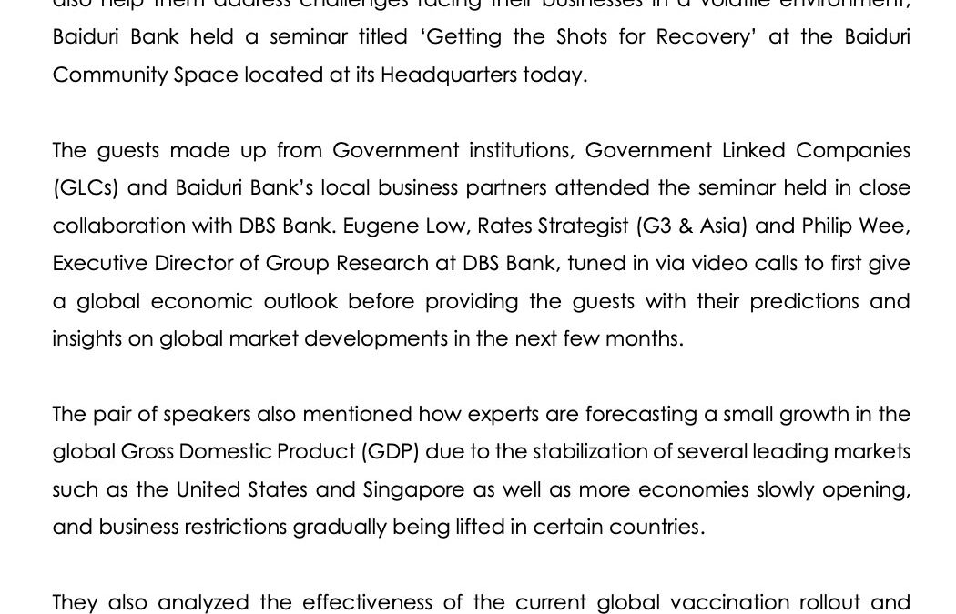BBB – 6 Apr 2021 – Baiduri Bank hosts Rates Seminar