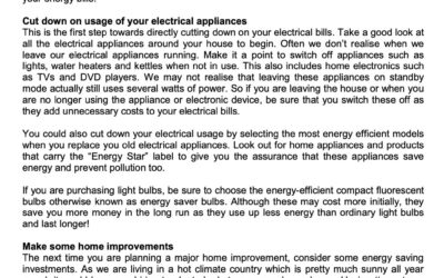 SCB – 25 March 2021 – Save energy, save money