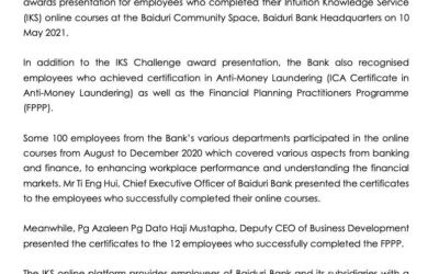 BBB – IKS AWARDS TO EMPLOYEES_BB