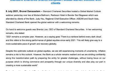 SCB Standard Chartered invites clients to Global Market Outlook