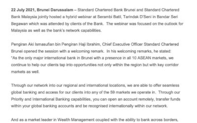 SCB 22072021 Standard Chartered forging relationship across borders for Brunei-Malaysia