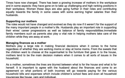 MONEY MATTER$ – FINANCES FOR MOTHERS – SCB
