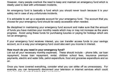 MONEY MATTER$ – BEING FINANCIALLY INDEPENDENT PT 2 – SCB 5 August 2021