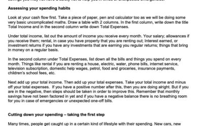 MONEY MATTER$ – ARE YOU LIVING WITHIN YOUR MEANS – SCB 15 July 2021