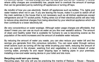 MONEY MATTER$ – ECOSAVING – PAYOFF OF GOING GREEN – SCB  3 June 2021