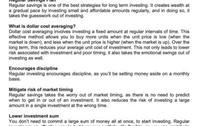 SCB – Money Matter$ 2 June 2022 – Benefits of a Regular Savings Plan for Investment in Unit Trust