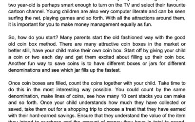 SCB – Money Matter$ 23 June 2022 – Teaching Your Child Money Sense