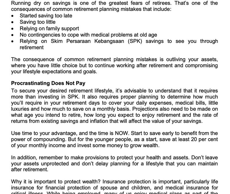 SCB – Money Matter$ 30 June 2022 – Will You Outlive Your Money