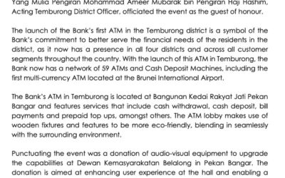 BB 1 Oct2022 – Temburong ATM Launch