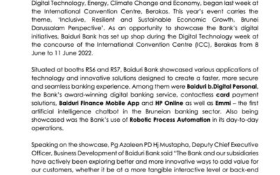 BB 9 June 2022 – Baiduri Digitech Week – MYCE 2022