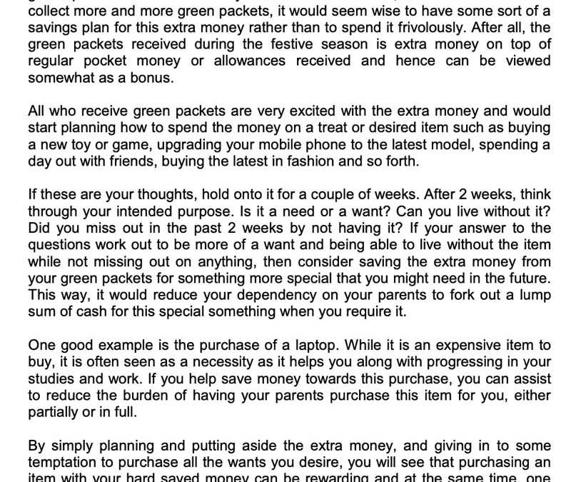 SCB – Money Matter$ 12 MAY 2022 – Saving Tips for Hari Raya Green Packet Money