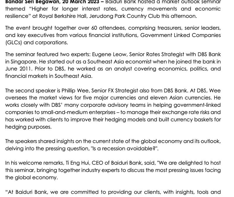 BBB 20 Mar 2023 – Market Outlook Seminar 2023