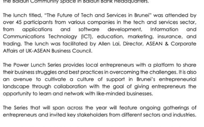 BBB 9 Feb 2023 – Power Lunch Series with Tech and Services Sector
