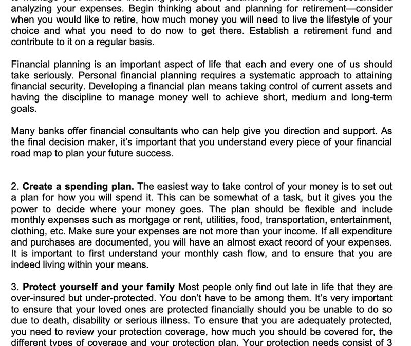 SCB – Money Matter- 12 Jan 2023 – Five Gifts to Give Yourself in the New Year