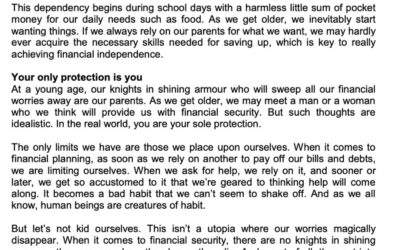 SCB – Money Matter- 16 Feb 2023 – Where is My Knight in Shining Armour