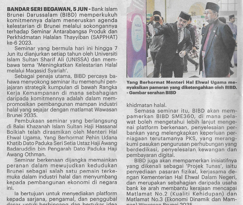 MP 6 Jun 2023 – BIBD sokong SAPPHAT ke-66