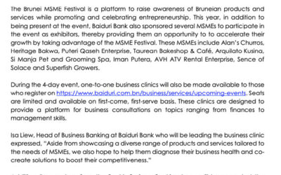 BBB 29 Feb’24 – Brunei MSME Festival 2024