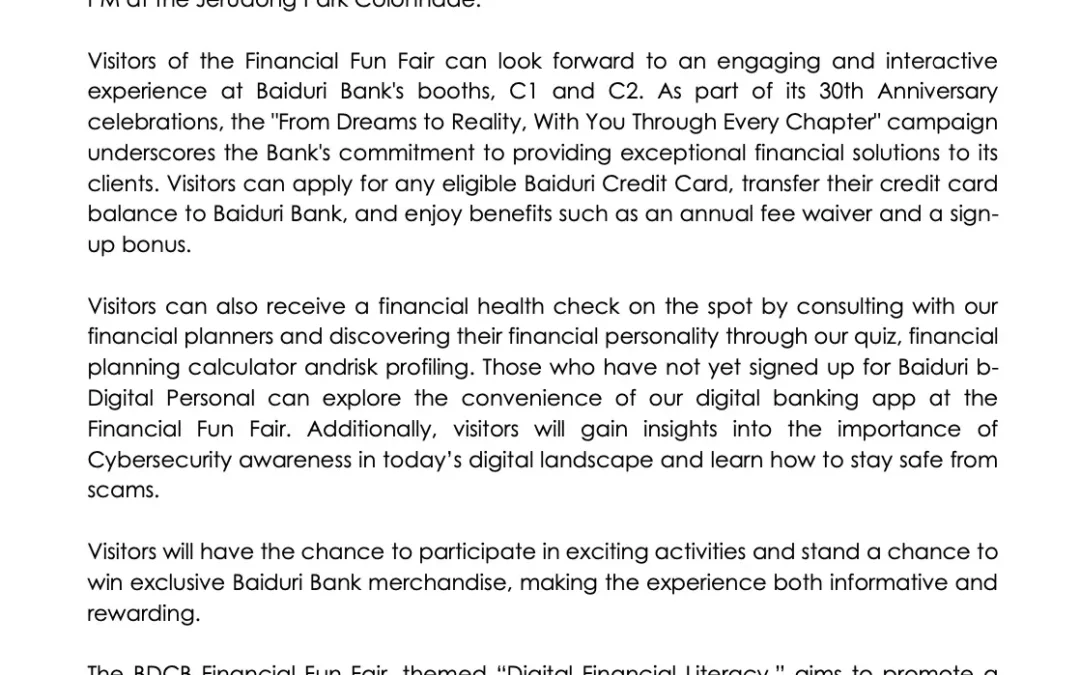 BBB – Aug 2024 – BDCB Financial Fun Fair