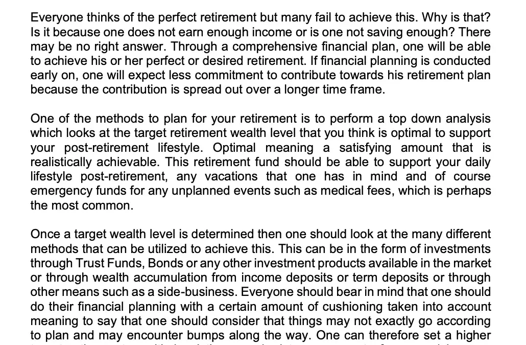 Money Matter$ 20 June 2024 – The Perfect Retirement