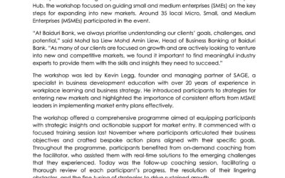 BBB 21Jan2025-Baiduri Bank and BEDB Host 16th MSME Empowerment Series Workshop on Strategic Market Expansion