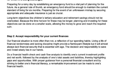 SCB Money Matter$ – 20 Feb – Seven steps towards a positive financial attitude