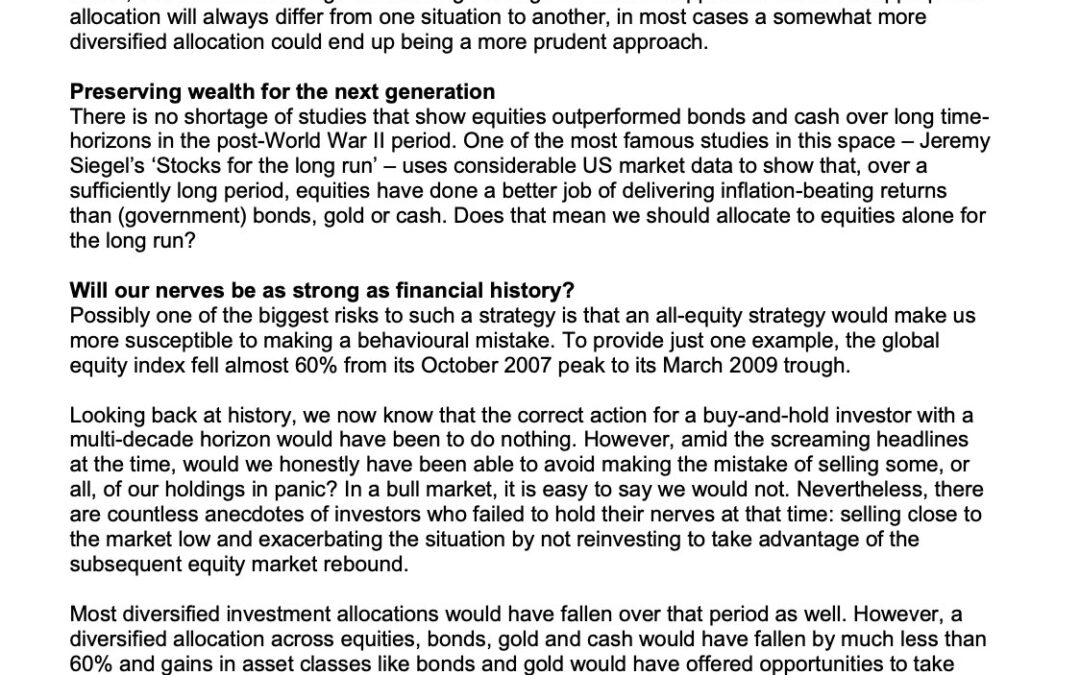 SCB Money Matters – 9 Jan – Investing across generations