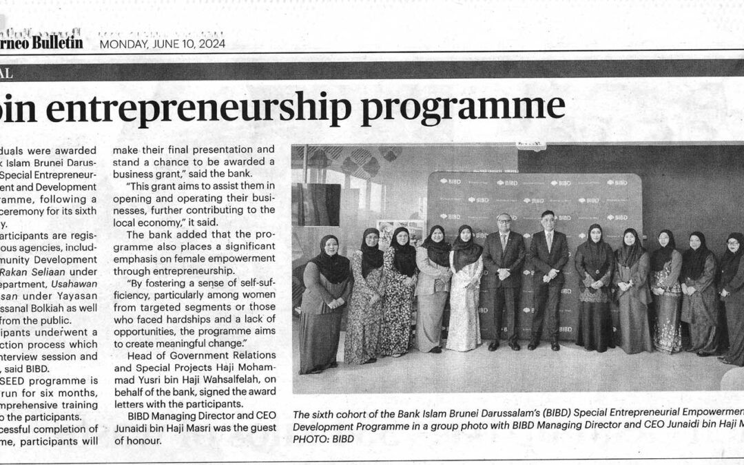 (BB) BIBD 10 June 2024 – Special Entrepreneurial Empowerment and Development programme