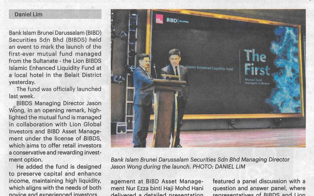 (BB) BIBD 15 June 2024 – Locally-managed mutual fund introduced to Belait residents