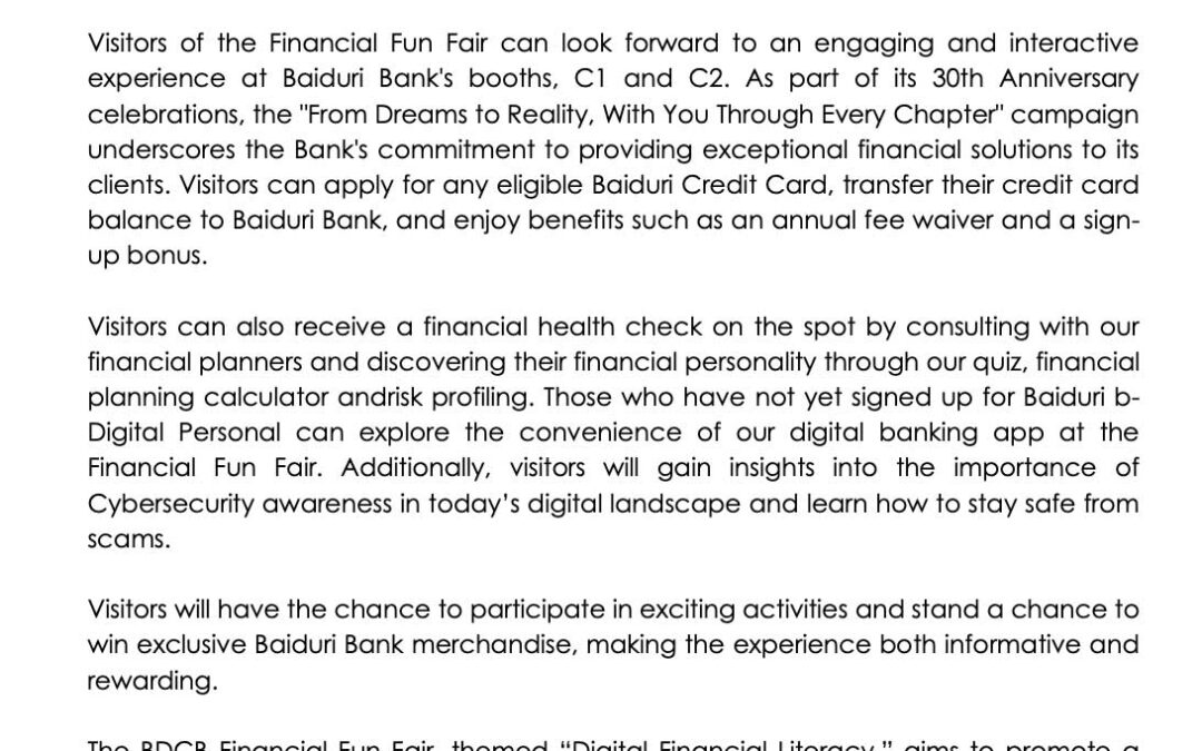 BBB – Aug 2024 – BDCB Financial Fun Fair