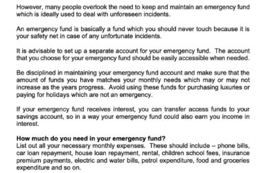 Money Matter$ 27 June 2024 – Financial emergencies