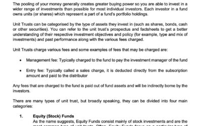 Money Matter$ – 3 July – Understanding Unit Trusts