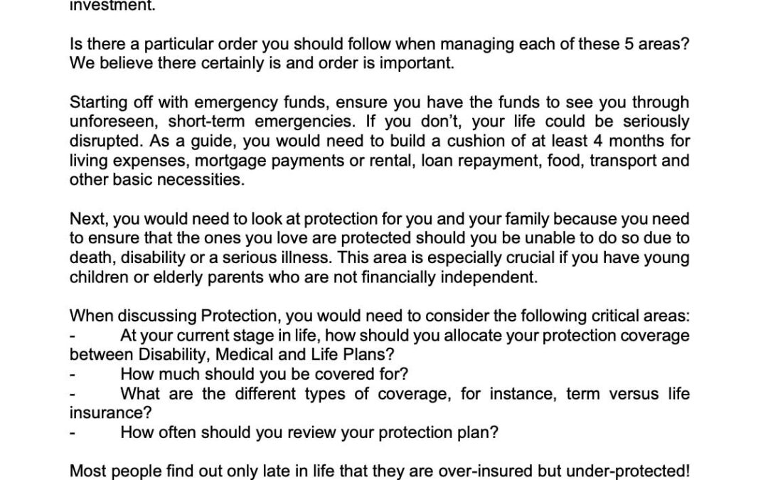 Money Matter$ – Plan, Build & Protect your finances