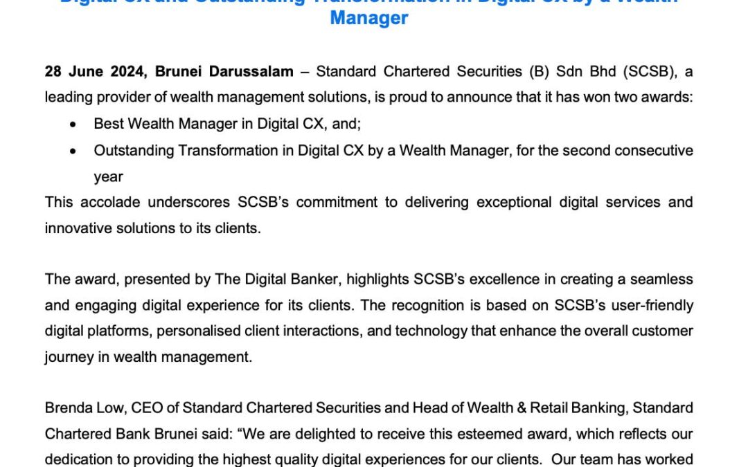SCSB-Jun 2024-Recognised by The Digital Banker awards