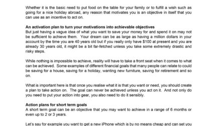 Money Matter$ – 20 Nov – Understanding your financial motivation and acting on them