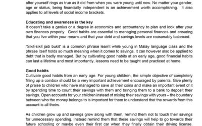 Money Matter$ – 6 Nov – Being Financially Independent Part 1