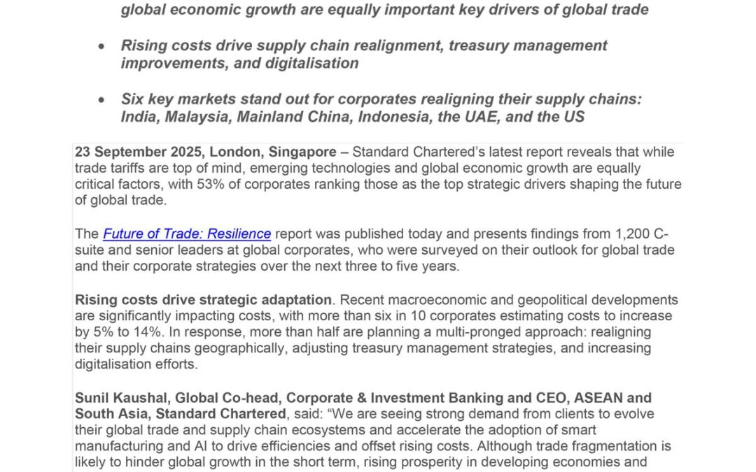 SCB 23 Sept 2025 – Future of Trade-Resilience