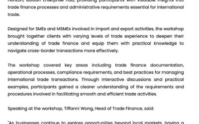 BBB 6 Aug 2026 – Baiduri Bank Empowers Businesses through Trade Finance Workshop