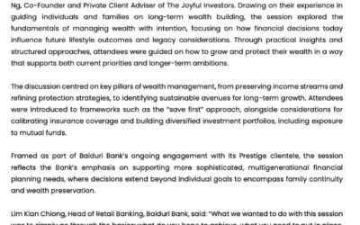 BBB 9 June 2026 – BAIDURI BANK HOSTS EXCLUSIVE FINANCIAL PLANNING SESSION FOR PRESTIGE CLIENTS