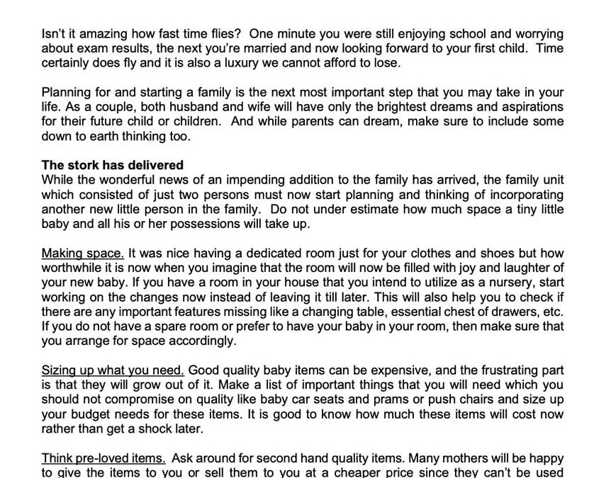 Money Matter$ – 14 May – Assessing your life – Mom and Pops