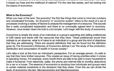 Money Matter$ – 2 Apr – Basics of economics