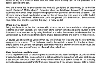 Money Matter$ – 25 June – Getting out of a financial rut