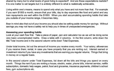 Money Matter$ – 27 Aug – Are you living within your means