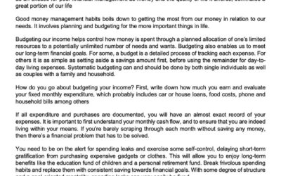 Money Matter$ – 5 Feb 2026 – Manging your money